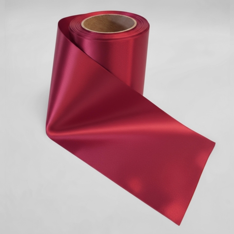 (F26) Rød Softpoly Satinbånd