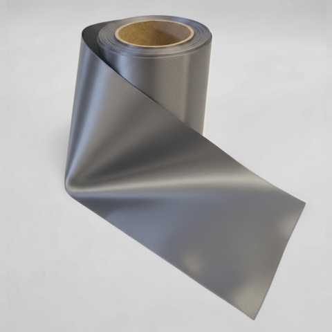 (F22) Stål-Grå Softpoly Satinbånd